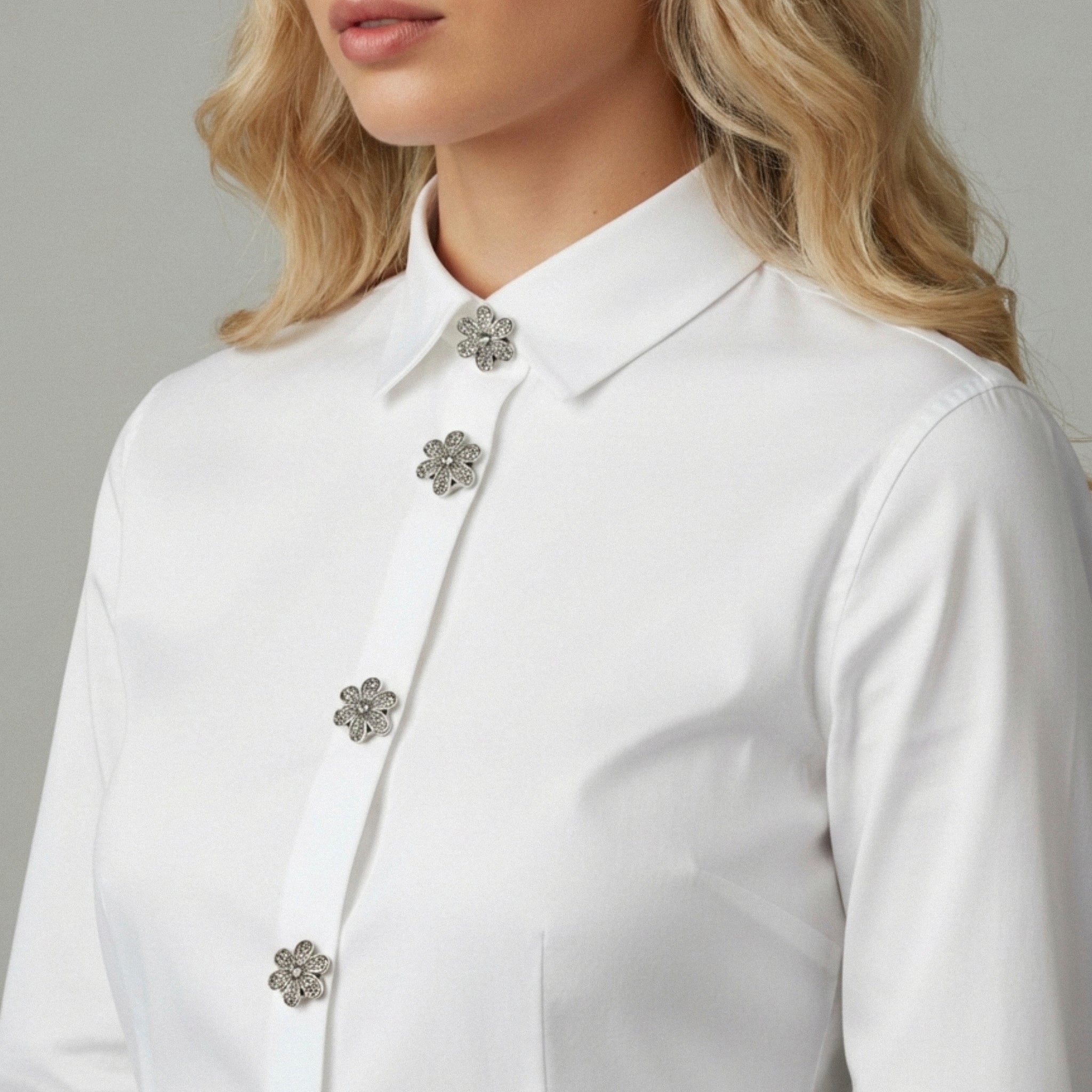 Adele | Set Camicia | 5 Bottoni Gioiello