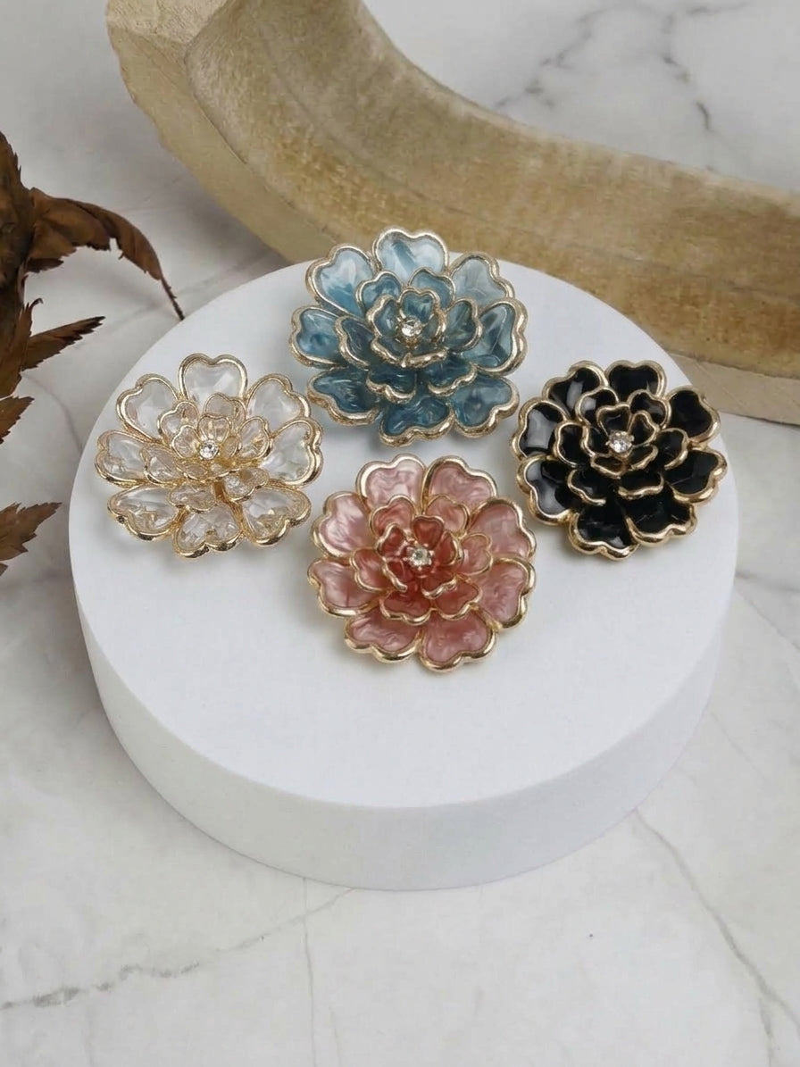Camelia | Cuff Set | 2 Jeweled Buttons
